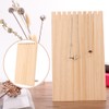 9 Slots Simple Wooden Desk Decor Ornament Necklace Jewelry Display