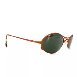 l.a.Eyeworks Sunglasses VOX 416 Orange Round Frames with Brown Lenses a2