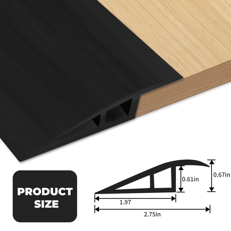Floor Transition Strip Self Adhesive Door Threshold Ramp 72 inch,
