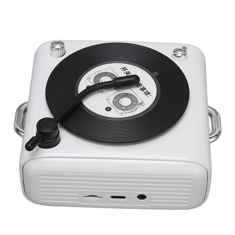 Bluetooth 5.0 Speaker Vinly Record Player Style Old Fashioned Classic