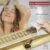 muschbath 12 Inch Linear Shower Drain, Brushed Gold Shower Drain,Removable