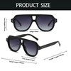 YAMEIZE Polarised Sunglasses Men Women Retro 70s Vintage Rectangular Sunglasses