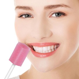 (50 Pack) Disposable Oral Swabs, Sterile Dental Sponge Swabsticks Unflavored for Mouth or Gum Cleaning