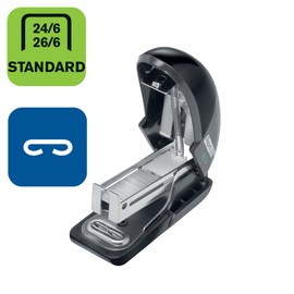 Rapid ECO Mini Stapler, Compact & Heavy Duty Small Stapler Made Using Recycled Plastic, For Home, Office Or School Use, Miniature Travel Size, Eco Conscious Stationery Range, Black, 24846201