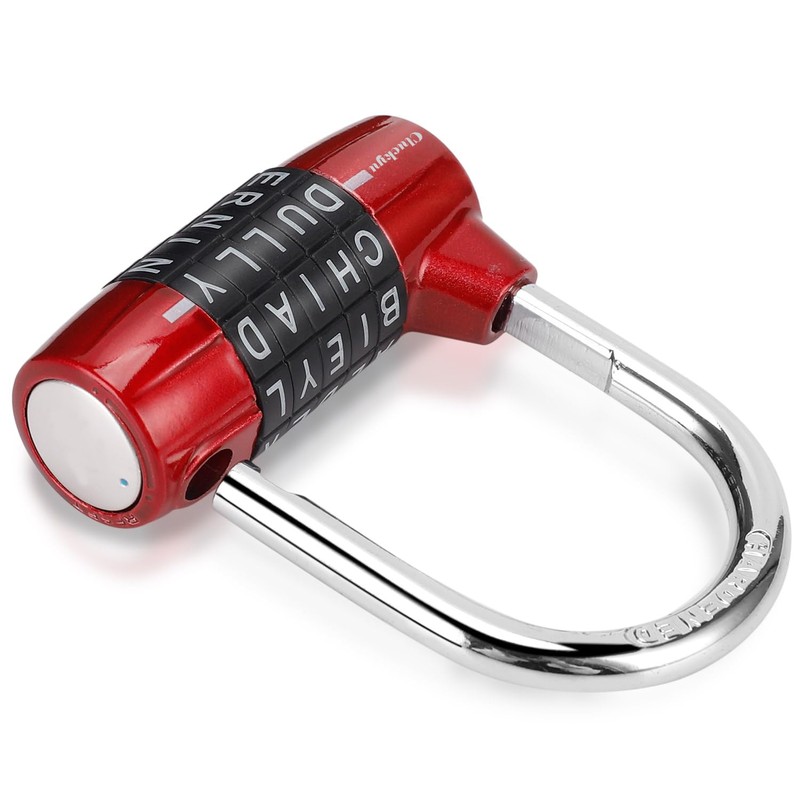Gym Locker Lock,5 Letter Heavy Duty Alloy Padlock Password Sturdy
