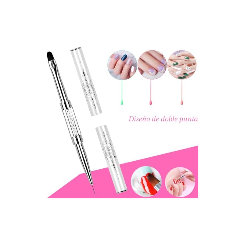 Cepillo de uñas de gel de construcción UV de doble