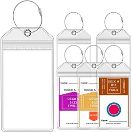 6 Identificadores De Maletas De Viaje. Etiquetas De Equipaje de Transparentes con Anillos de Acero Impermeable, Etiquetas de Maletas de Equipaje para Maletas, Bolsos, Mochilas
