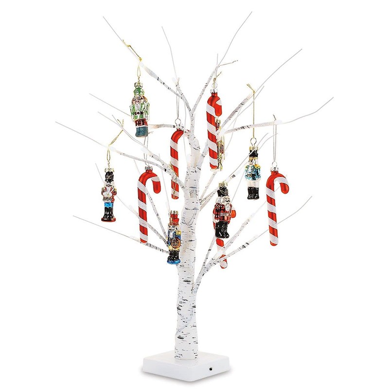 Lillian Vernon White Birch Light-Up Easter Tree - 15" Tabletop