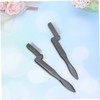 Beavorty 4pcs Foldable Eyebrow Comb Stainless Steel Teeth for Precise