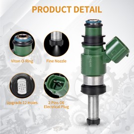 AISHAN 1PC Fuel Injectors 12 Holes Compatible with Yamaha Grizzly 550 2009-2014, Grizzly 700 2007-2015, WR450F 2012-2018, YFZ450R 2009-2018, YZ450FX 2016-2019 Replace 3B4137610000 3B4-13761