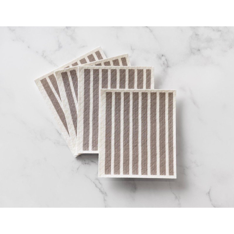 Martha Stewart Microfiber Scrub Kitchen Cloths, Stripes, 8 Count