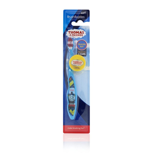 Brush Buddies Thomas & Friends Toothbrush with Cap, Blue (Pack