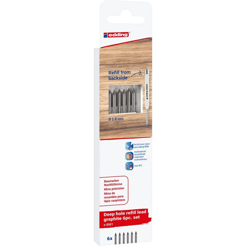 edding 8881 deep hole pencil refill leads – set of