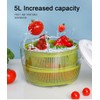 Salad Spinner, Vegetable and fruit dehydrator，Easy to Clean, high-capacity，White/Green