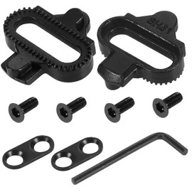 Hejo 2 PCS SPD Cleats for Cycling Shoes, Cycling Cleats Set Compatible with Shimano SPD-SL, SH51 Bike Cleat for Shimano, Non-Slip, Durable Cleat for Indoor Outdoor Road Mountain Biking (Black)