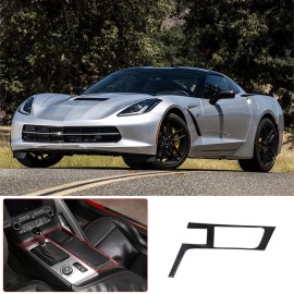 car-king888 Carbon Fiber Central Control Gear Panel Trim Accessories For Corvette C7 2014-19