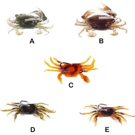 Simulation Crabs Soft Bait Hook Sea Tool Artificial Fishing Lure Lifelike Fake Lures Outdoor for Saltwater Freshwater, 8cm 19g/Green