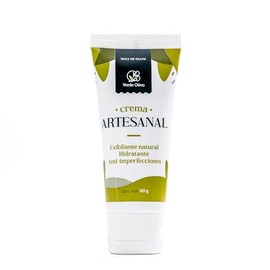VERDE OLIVO - Crema Hidratante Artesanal con Extracto de Hoja de Olivo - Tubo 60 Gramos
