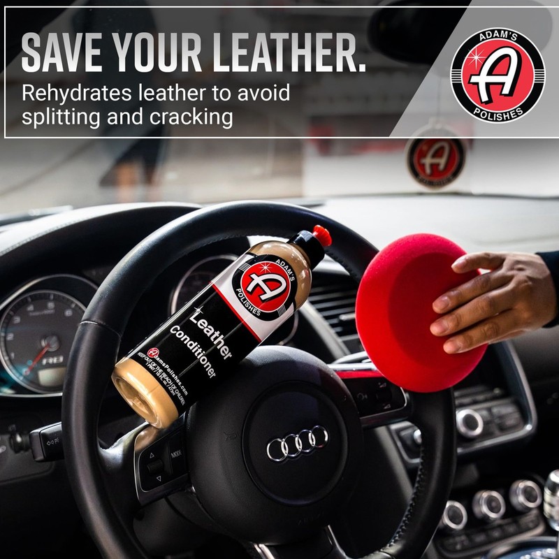 Adam's Polishes Leather Care Kit - Leather Cleaner & Conditioner
