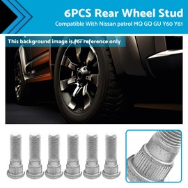 MAX COOL 6PCS Rear Wheel Studs 40222-C6001 Suitable for Nissan Patrol MQ GQ GU Y60 Y61