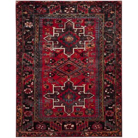 SAFAVIEH Area Rug 8x10 - Vintage Hamadan Collection - Large - Red & Multi, Traditional Persian Design, Non-Shedding & Easy to Clean, Ideal for Living Room, Bedroom, Dining Space (VTH211A)