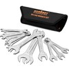 HORUSDY 19-Piece Super-Thin Open End Wrench Set with Rolling Pouch,