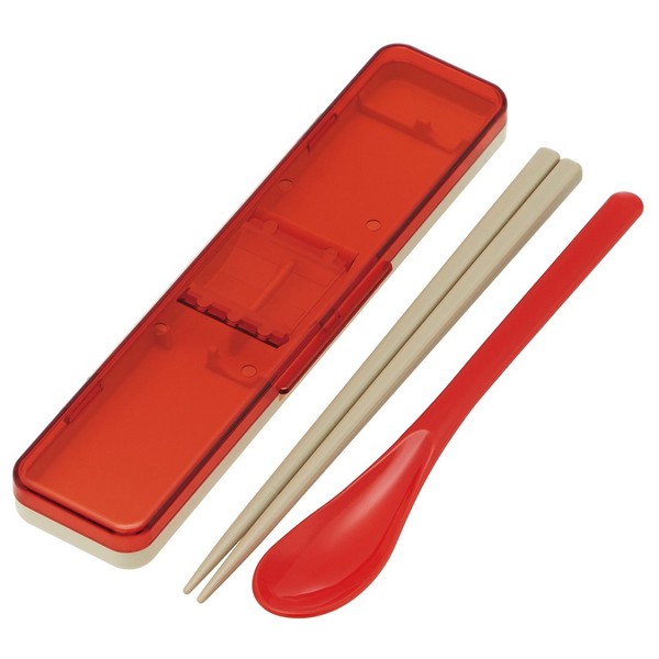 Retro Lunch CCS3SA Chopsticks and Spoon Set, Yellow, Made in Japan