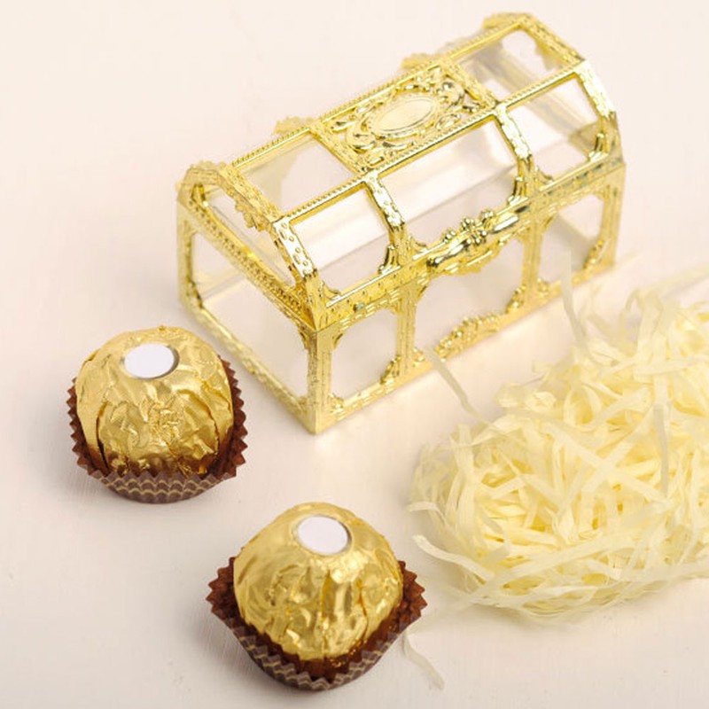 12pcs Hollow Candy Box Chocolates Container Ornamnet Gift Jar Decoration
