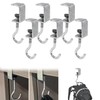 Wzenclave 6Pcs Desk Mount Hook and Schoolbag Holder Hook Clamps