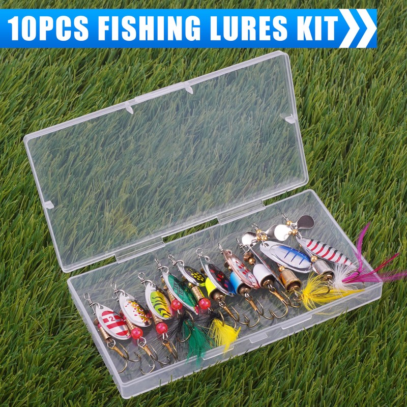Fishing Lures Spinnerbait Kit, Rooster Tail Fishing Lures Inline Spinner