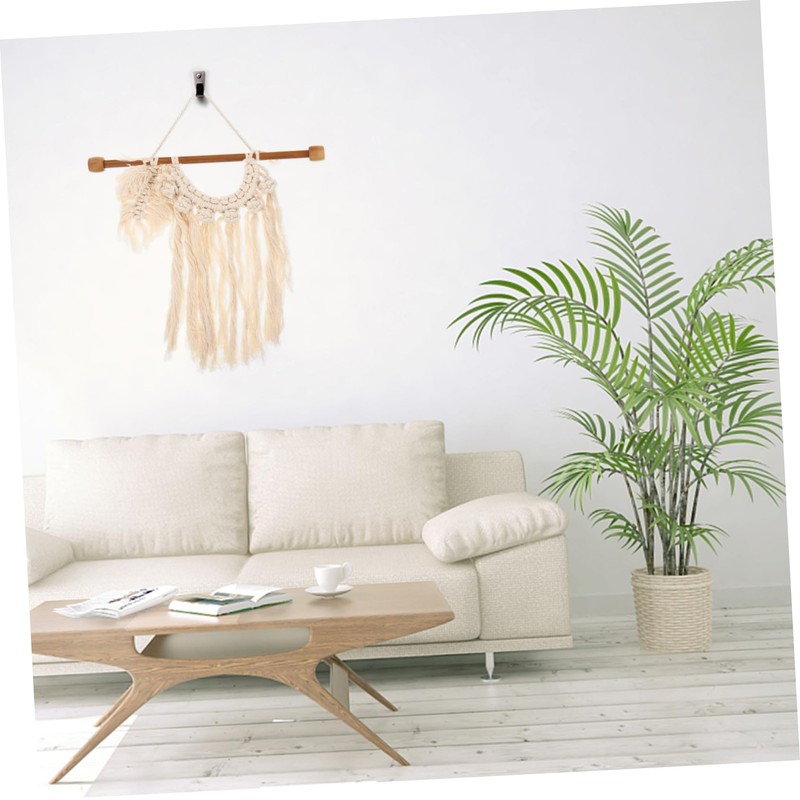 Kichvoe Bamboo Tapestry Poles 4-Piece Woven Hanging Rods Multi-functional Flag