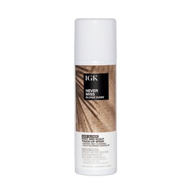 IGK NEVER MISS Root & Scalp Touch-Up Spray - Dark Blonde | Temporary Gray Coverage for Roots & Thinning Hair | Waterproof, Sweat-Resistant, Non-Flaking | With Biotin, Rosemary & Squalane | 2oz