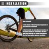 Motoforti Universal Bike Wheel Plated Spoke with Nipples, Metal, Black,