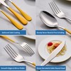 Moxinox 20-Piece yellow Silverware Set, 18/0 Stainless Steel yellow Handle