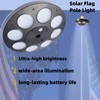HapToyPet Solar Flag Pole Light | 136 LED Ultra-Bright 15-25