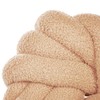 Beliani Set of 2 Knot Cushions Modern Beige Bouclé Plush