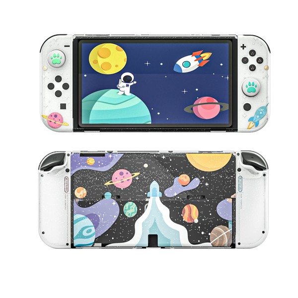 NANANINO Switch OLED Case and Screen Protector, Switch OLED Clear