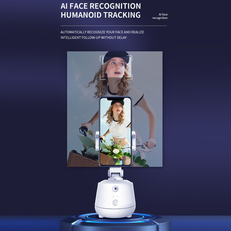 Smartphone Tracking Holder 360 Degrees Rotating Follow Shooting Stabilizer Live