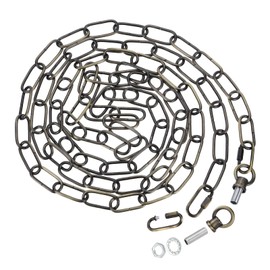 PATIKIL 10 Feet Lighting Chain for Hanging Lamp, Chandelier Chain Light Fixture Chain Load Capacity 65 Lbs for Pendant Light, Ceiling Fan, Bronze