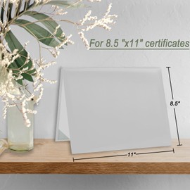 Herrenbek Certificate Holders 8.5"x11" Graduation Diploma Cover Document Leather Folders,White-2 Pack