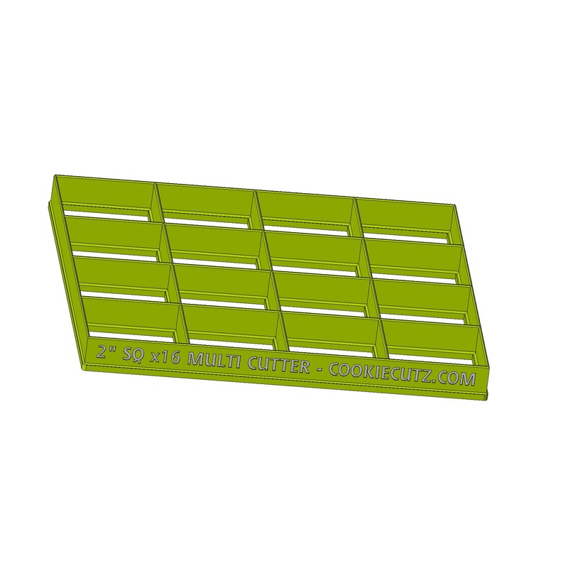 2" Squares x 16 Multi Cookie Cutter (8.3”x8.3”)