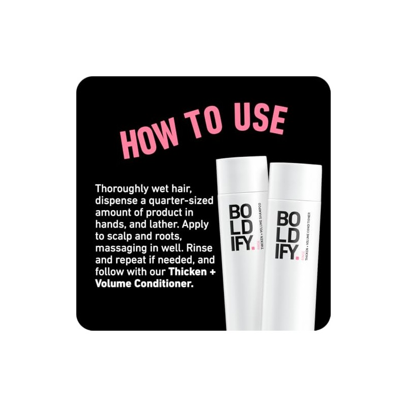 BOLDIFY Biotin Shampoo For Hair Growth - All Natural Hair