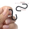 Meprotal 50pcs 1inch S Hooks, Black Mini Ornament Iron Hooks
