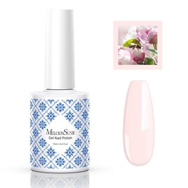 MelodySusie Fleurwee Plant Based Gel Nail Polish, Nail Polish Hema Free 21 Non Toxic Long Lasting No Chip Finger Toe Nail Art Manicure Salon DIY at Home Gifts for Women Bud Pinkish-White P53