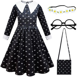 Choadam Mirabel Dress for Girls and Toddlers Princess Dress Black Witch Costume Princess Asha Costume White 140