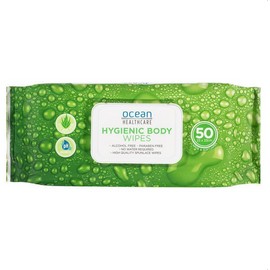 Ocean HealthCare Hygienic Body Wipes 50 Pack
