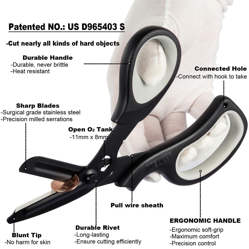 MEUUT 8 inches All Purpose Scissors Multipurpose Heavy Duty Shears,