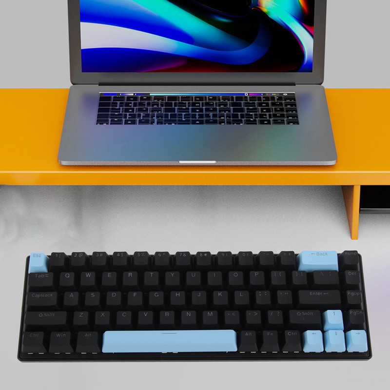 Mechanical Keyboard 68 Keys RGB Backlight Compact Wired Keyboard with