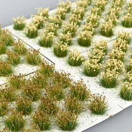 Woohome 2 Boxes Static Grass Tuft Model Grass Tufts Railway Artificial Grass Bushy Tuft Flower Cluster Vegetation Groups for Train Landscape Railway Artificial Grass Modeling