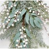Worth Imports 24" Artificial Christmas White Berry and Leaf Teardrop